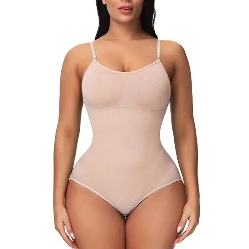 TUNIControl-Combinaison de batterie saillante sans couture solide pour femme, sous-vêtement amincissant, lifting des fesses, corps saillant, 1 pièce