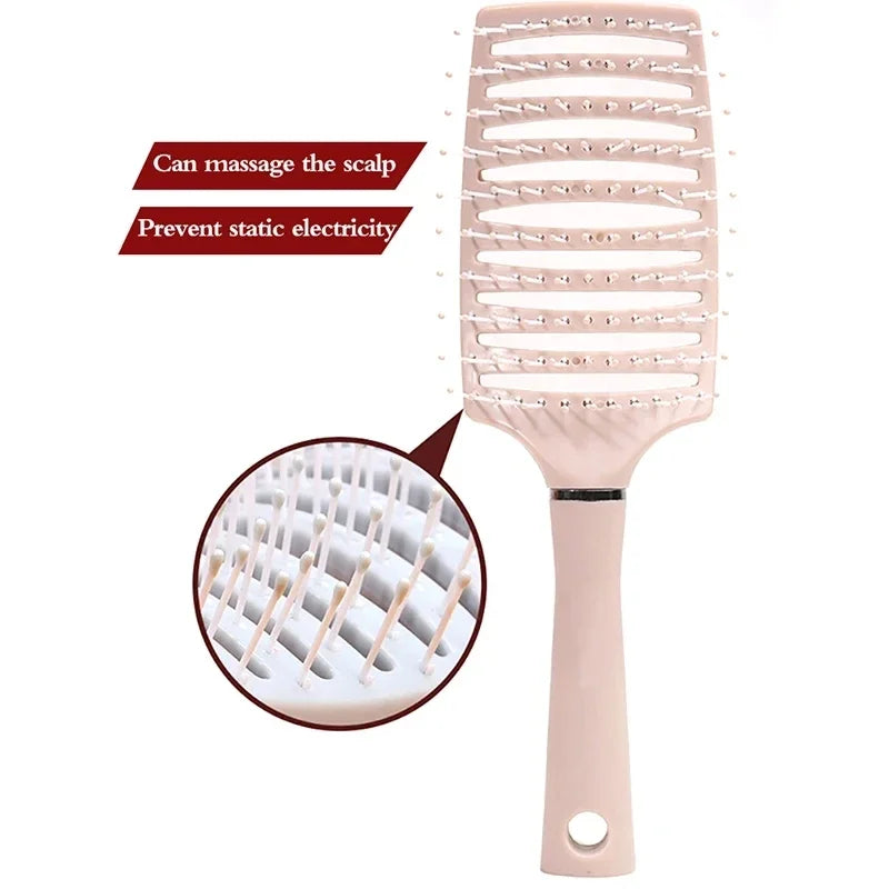 Brosse à cheveux à coussin d'air, peigne moelleux, Anti-perte de cheveux, Massage, pour tous les Types de cheveux, pour cheveux naturels longs, épais, fins et bouclés