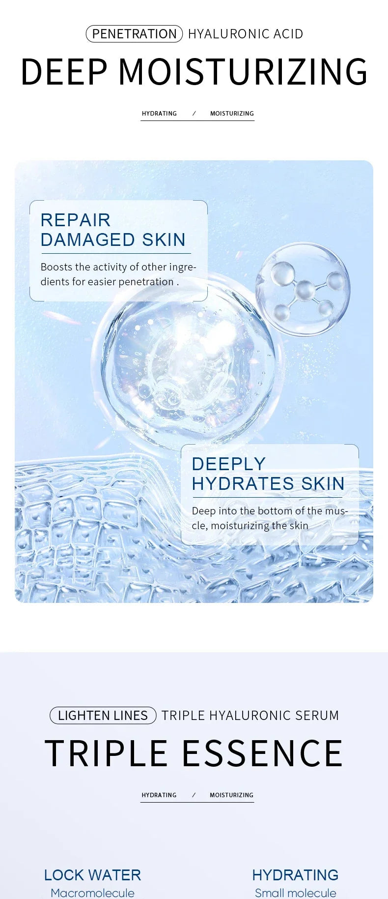 Sérum coréen à l'acide hyaluronique en or 24K, fil de protéines, remplissage de levage, fil de protéines de collagène absorbant, Essence pour le visage à la vitamine C