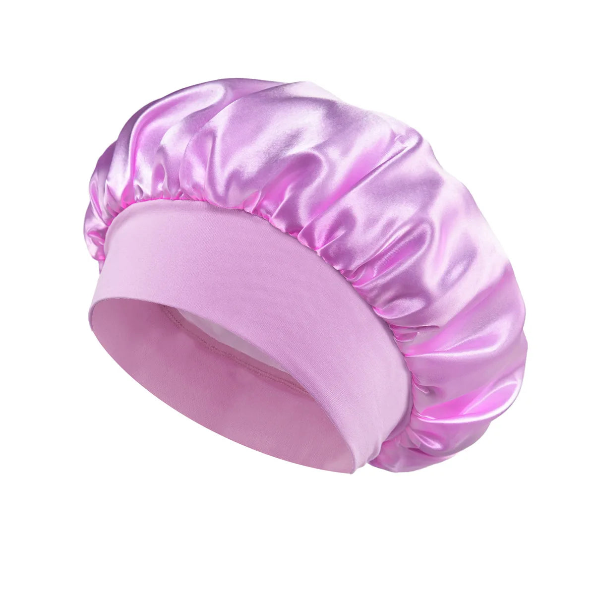 Bonnet doublé en Satin de soie douce, 1 pièce, grand Bonnet de cheveux en Satin, Bonnet de douche de sommeil domestique, couverture enveloppante pour cheveux longs, outil de Salon de coiffure