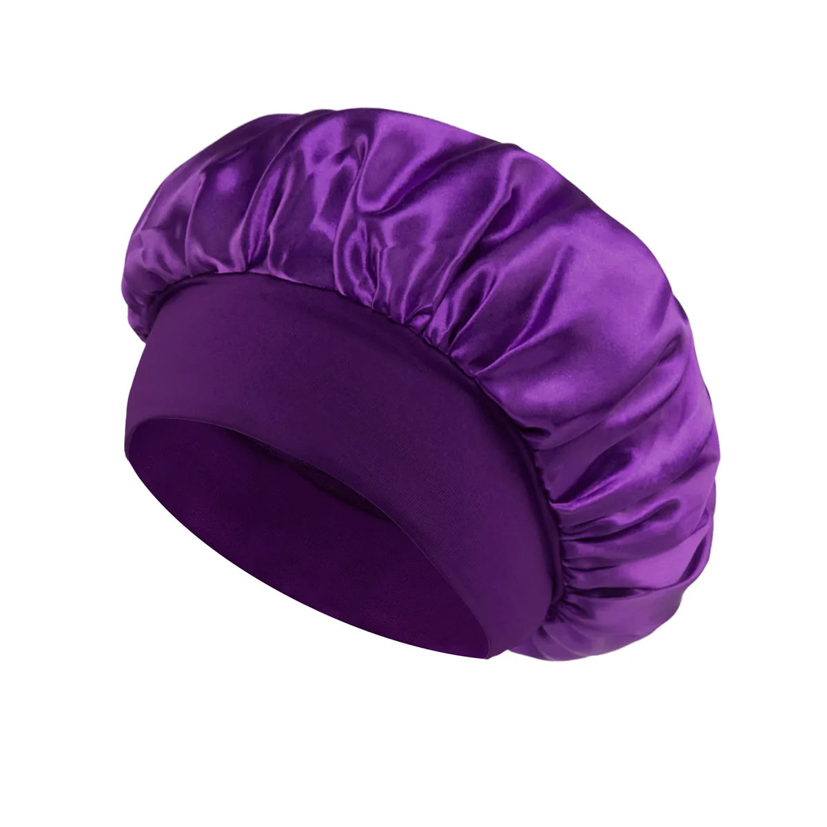 Bonnet doublé en Satin de soie douce, 1 pièce, grand Bonnet de cheveux en Satin, Bonnet de douche de sommeil domestique, couverture enveloppante pour cheveux longs, outil de Salon de coiffure