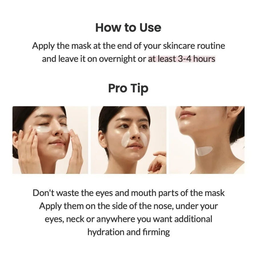 Masque facial au Bio collagène, rétrécit les Pores, hydratant en profondeur, masque de nuit, hydratant, rafraîchissant, éclaircissant, soins pour la peau, 1/4/10 pièces