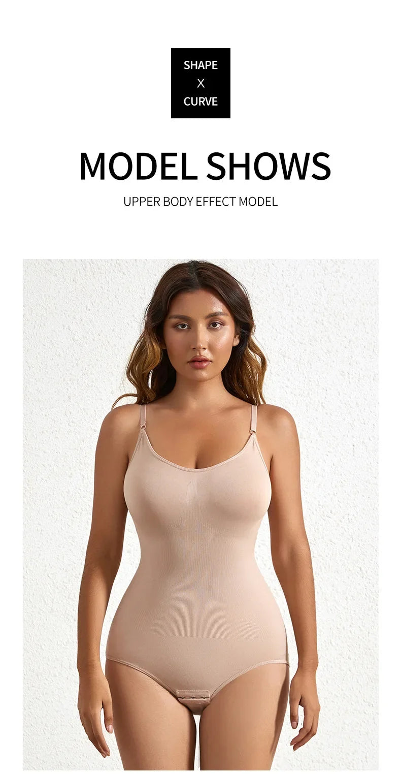 TUNIControl-Combinaison de batterie saillante sans couture solide pour femme, sous-vêtement amincissant, lifting des fesses, corps saillant, 1 pièce