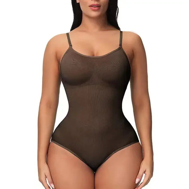 TUNIControl-Combinaison de batterie saillante sans couture solide pour femme, sous-vêtement amincissant, lifting des fesses, corps saillant, 1 pièce