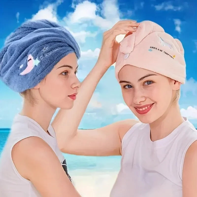 1pc rapidement sec cheveux chapeau Super absorbant doux salle de bain femmes tête serviettes filles mignon cheveux serviette cheveux sec enveloppement Bonnets
