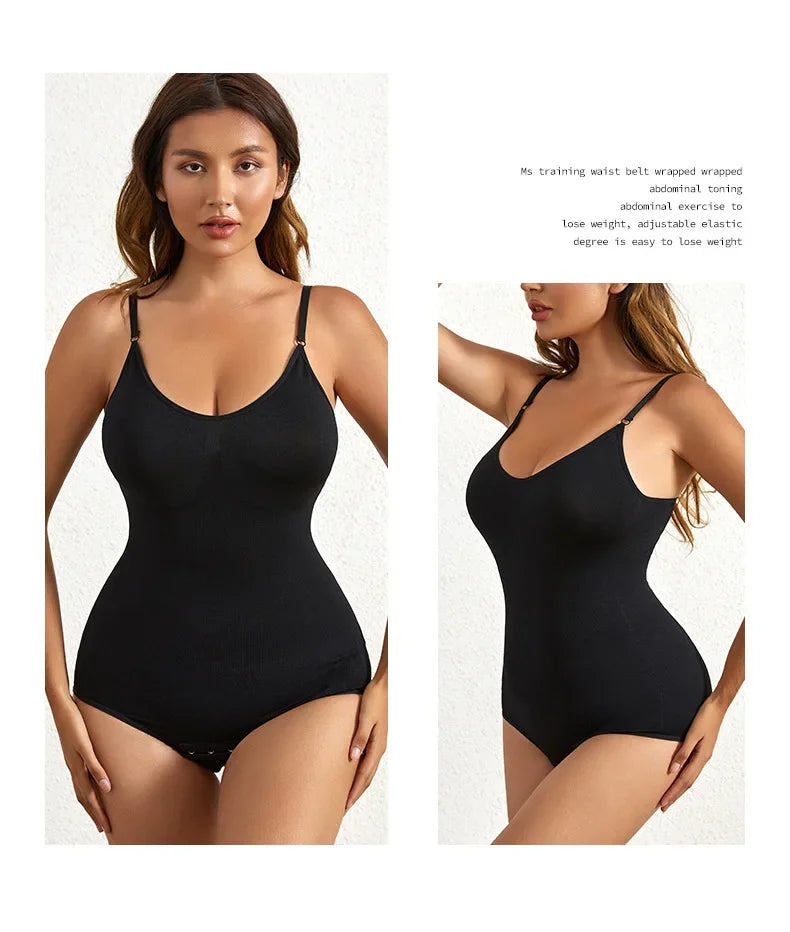 TUNIControl-Combinaison de batterie saillante sans couture solide pour femme, sous-vêtement amincissant, lifting des fesses, corps saillant, 1 pièce