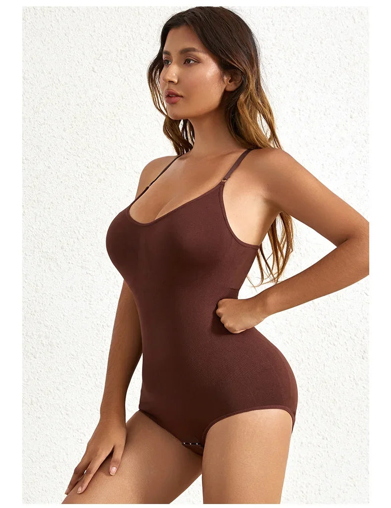 TUNIControl-Combinaison de batterie saillante sans couture solide pour femme, sous-vêtement amincissant, lifting des fesses, corps saillant, 1 pièce