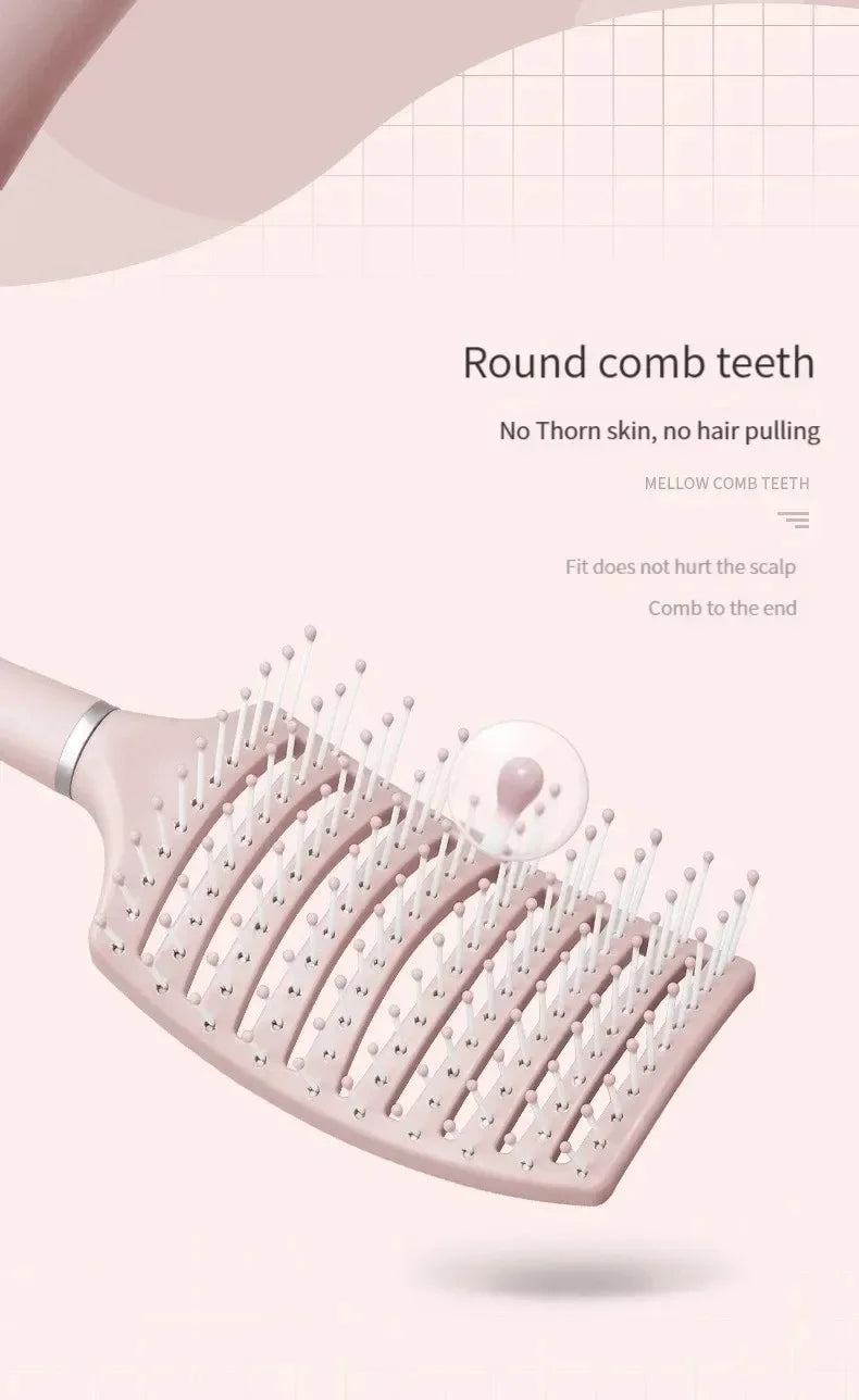 Brosse à cheveux à coussin d'air, peigne moelleux, Anti-perte de cheveux, Massage, pour tous les Types de cheveux, pour cheveux naturels longs, épais, fins et bouclés
