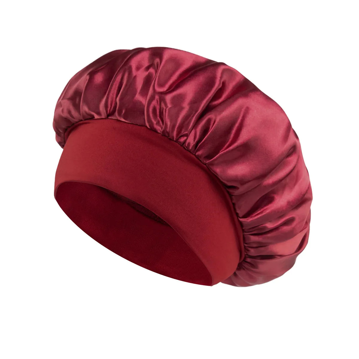 Bonnet doublé en Satin de soie douce, 1 pièce, grand Bonnet de cheveux en Satin, Bonnet de douche de sommeil domestique, couverture enveloppante pour cheveux longs, outil de Salon de coiffure