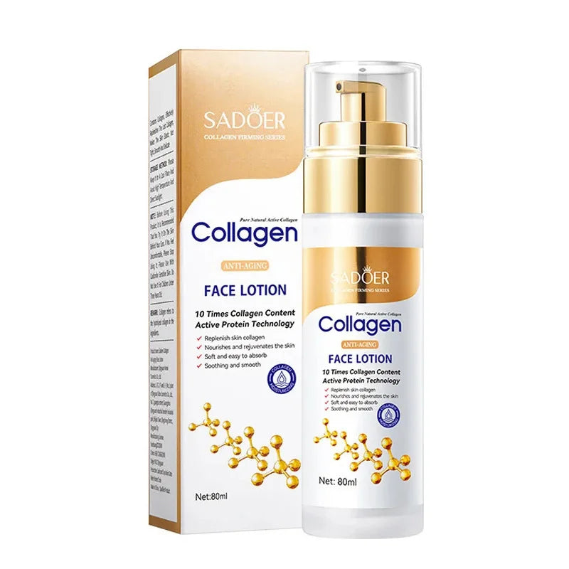 SADOER collagène sérum pour le visage Lotion hydratante émulsion pour le visage contrôle de l'huile réapprovisionnement en eau Essence pour le visage rafraîchissante