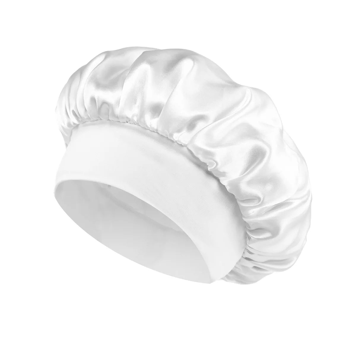 Bonnet doublé en Satin de soie douce, 1 pièce, grand Bonnet de cheveux en Satin, Bonnet de douche de sommeil domestique, couverture enveloppante pour cheveux longs, outil de Salon de coiffure