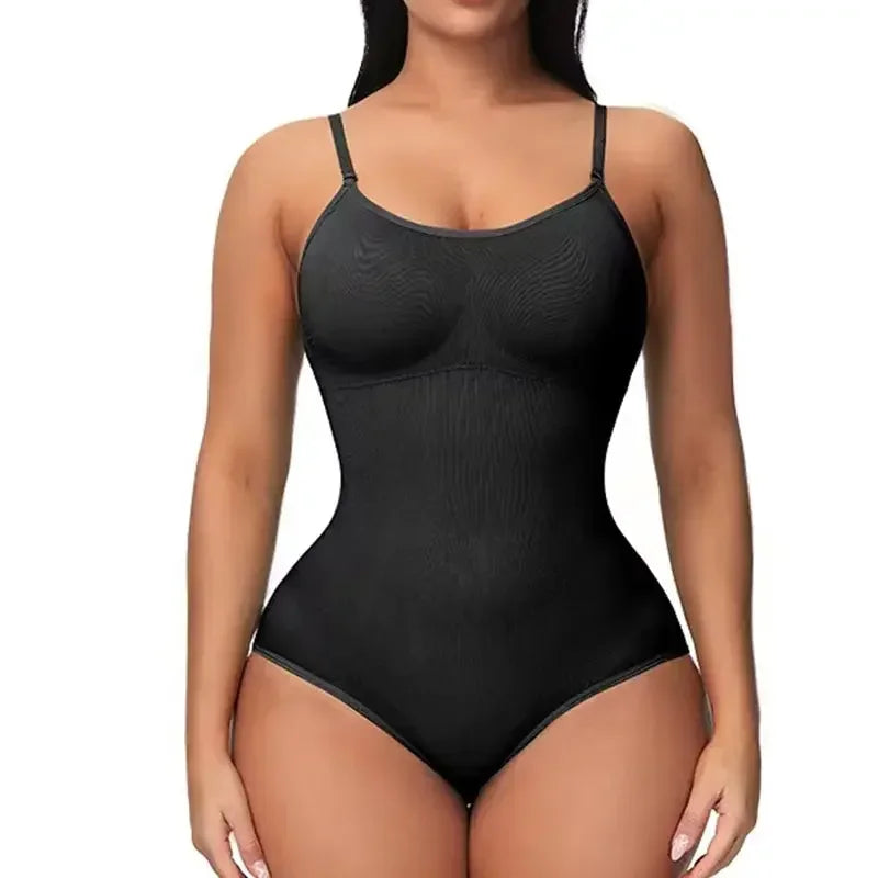 TUNIControl-Combinaison de batterie saillante sans couture solide pour femme, sous-vêtement amincissant, lifting des fesses, corps saillant, 1 pièce