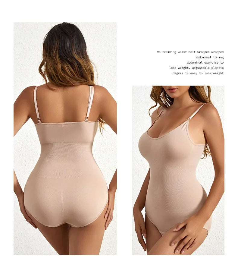 TUNIControl-Combinaison de batterie saillante sans couture solide pour femme, sous-vêtement amincissant, lifting des fesses, corps saillant, 1 pièce