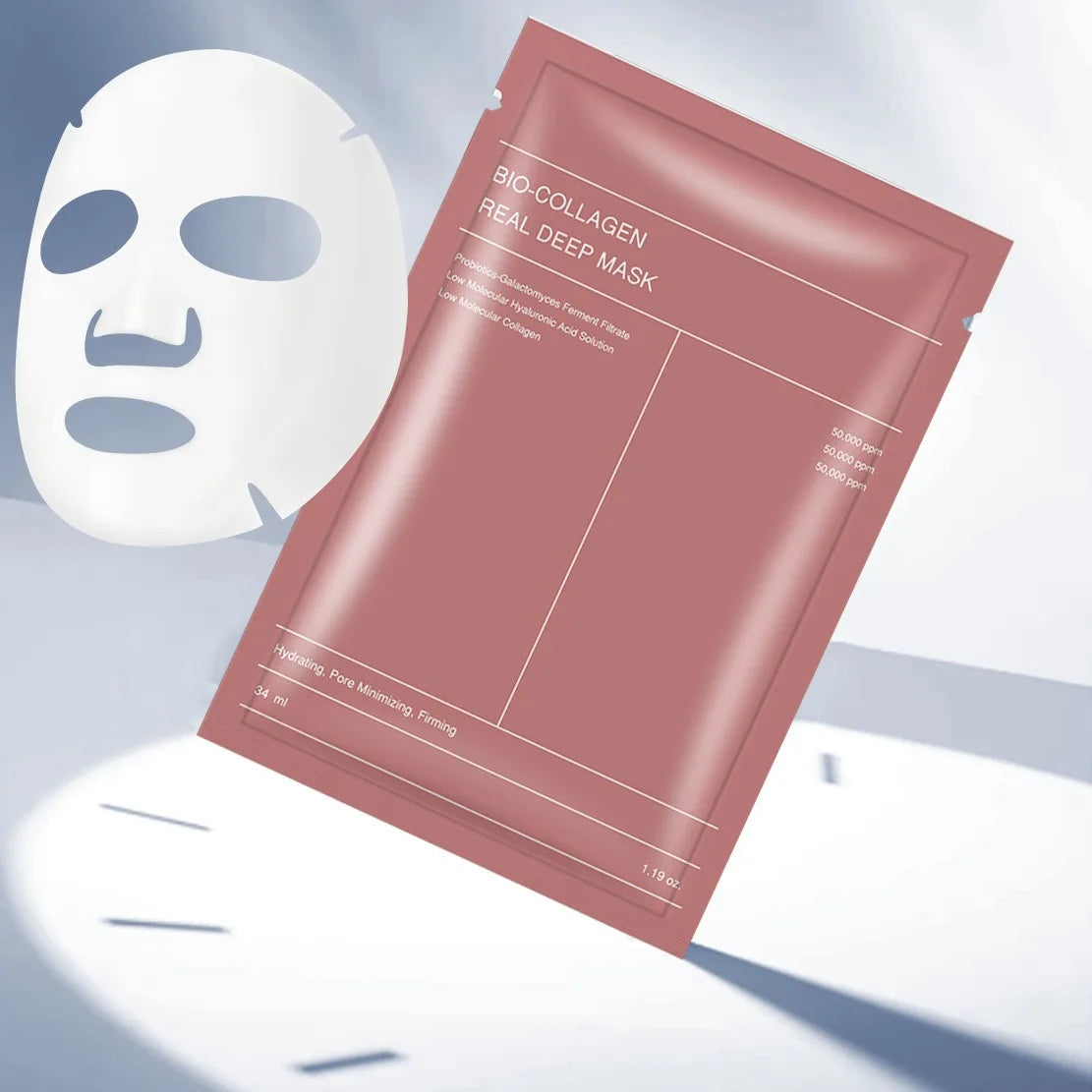 Masque facial au Bio collagène, rétrécit les Pores, hydratant en profondeur, masque de nuit, hydratant, rafraîchissant, éclaircissant, soins pour la peau, 1/4/10 pièces