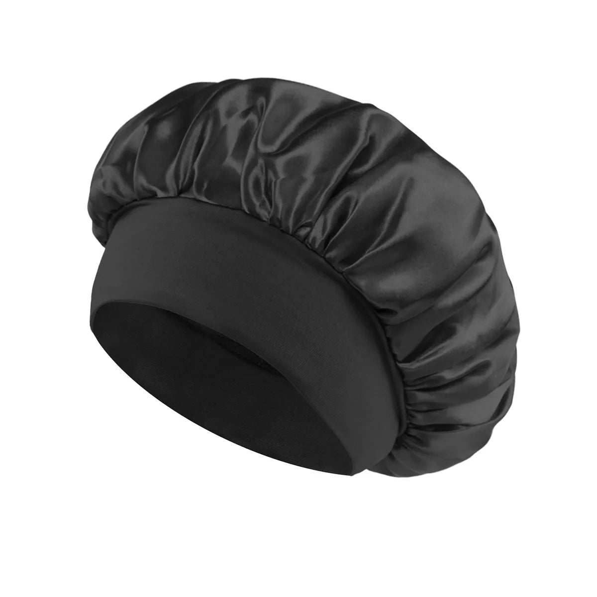 Bonnet doublé en Satin de soie douce, 1 pièce, grand Bonnet de cheveux en Satin, Bonnet de douche de sommeil domestique, couverture enveloppante pour cheveux longs, outil de Salon de coiffure