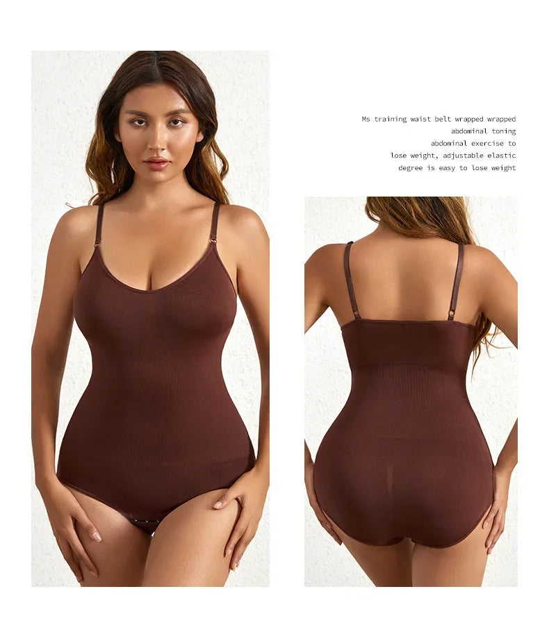 TUNIControl-Combinaison de batterie saillante sans couture solide pour femme, sous-vêtement amincissant, lifting des fesses, corps saillant, 1 pièce