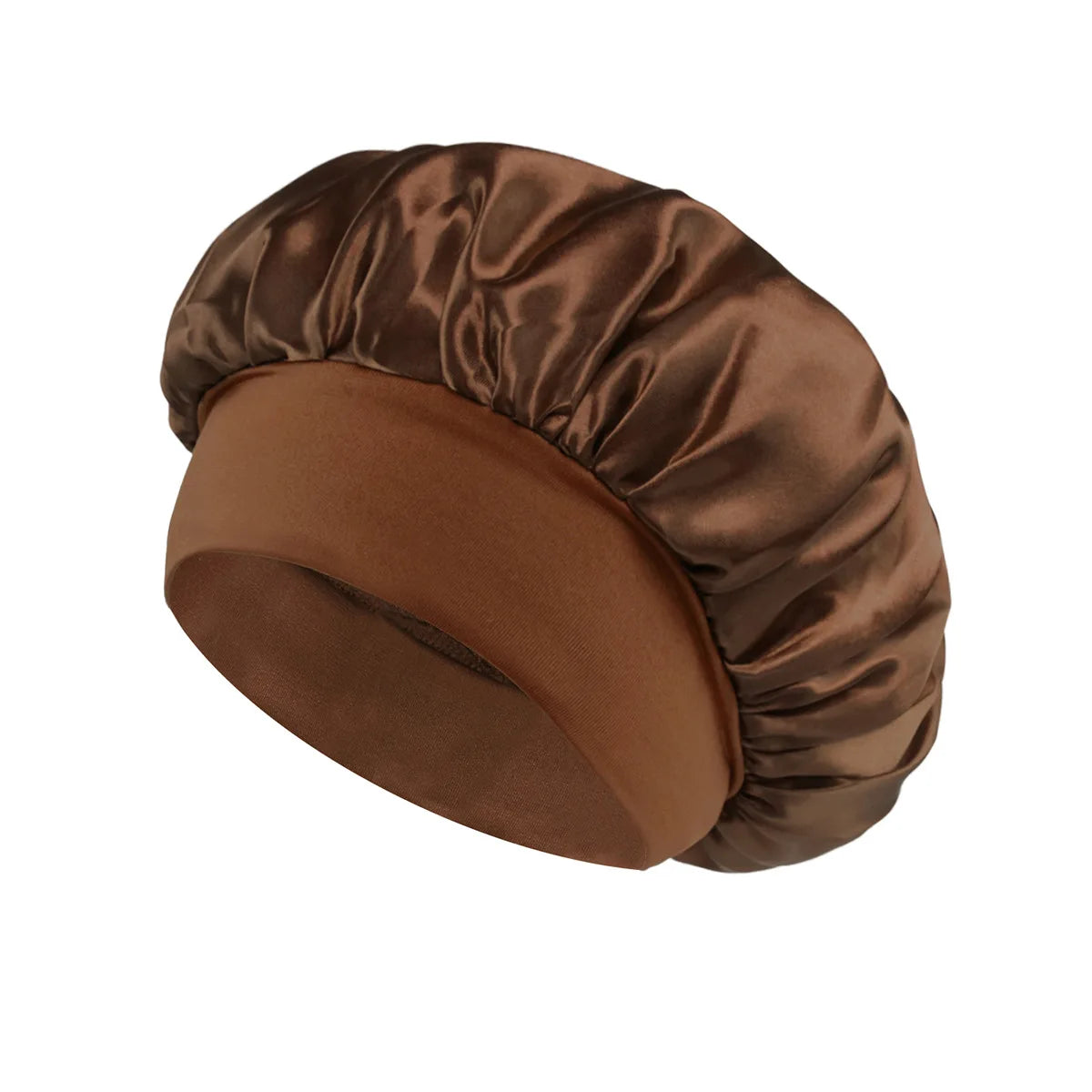 Bonnet doublé en Satin de soie douce, 1 pièce, grand Bonnet de cheveux en Satin, Bonnet de douche de sommeil domestique, couverture enveloppante pour cheveux longs, outil de Salon de coiffure