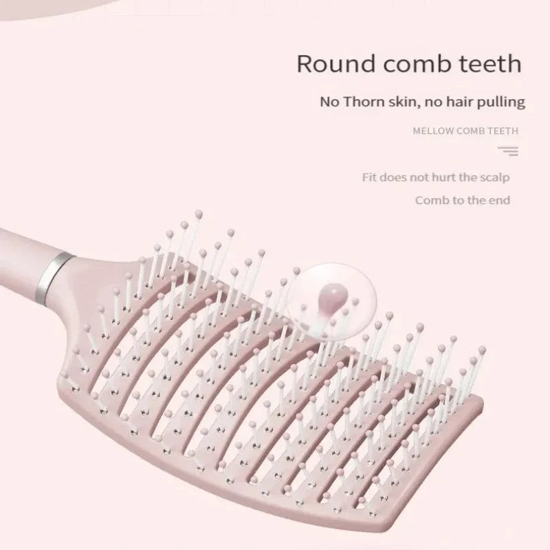Brosse à cheveux à coussin d'air, peigne moelleux, Anti-perte de cheveux, Massage, pour tous les Types de cheveux, pour cheveux naturels longs, épais, fins et bouclés