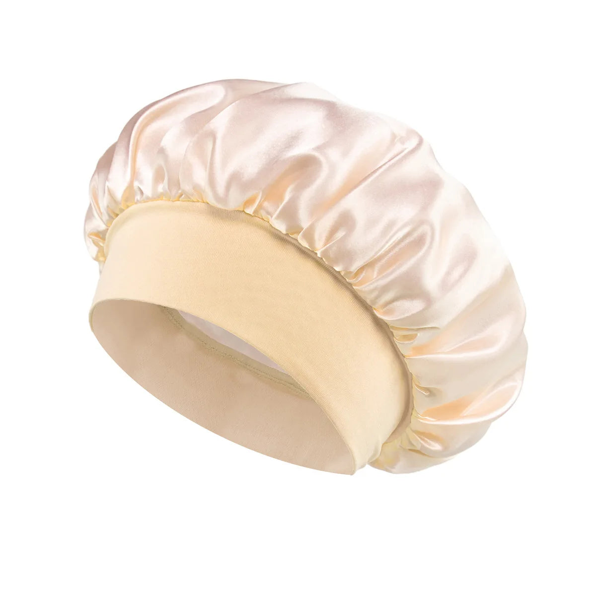 Bonnet doublé en Satin de soie douce, 1 pièce, grand Bonnet de cheveux en Satin, Bonnet de douche de sommeil domestique, couverture enveloppante pour cheveux longs, outil de Salon de coiffure