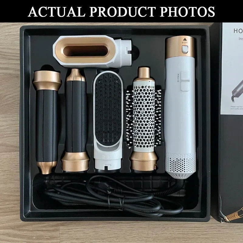 5 en 1 sèche-cheveux ensemble de peigne chaud fer à friser professionnel lisseur outil de coiffure pour Dyson Airwrap sèche-cheveux ménage