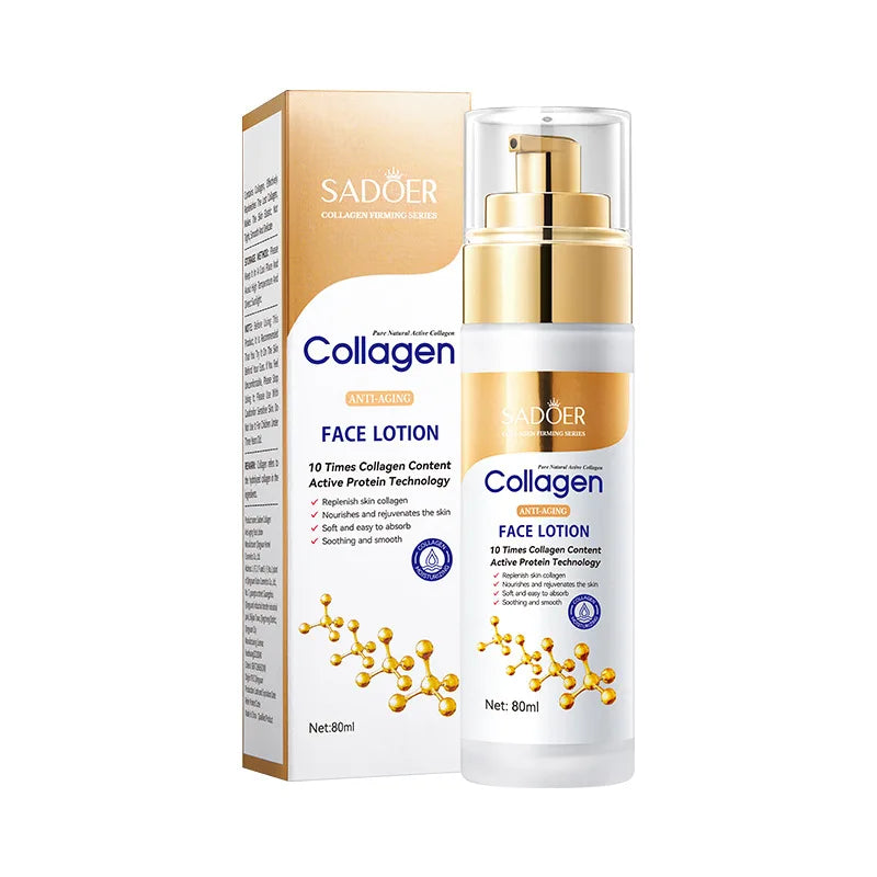 SADOER collagène sérum pour le visage Lotion hydratante émulsion pour le visage contrôle de l'huile réapprovisionnement en eau Essence pour le visage rafraîchissante